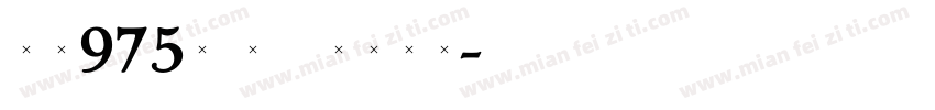 XW975Y TC Bold字体转换